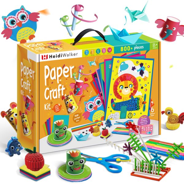 Paper Craft Kit - 3D DIY Paper Art Set with Safe Materials