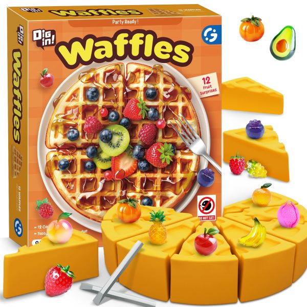 Gemstone Dig Kit, Dig up 12 Unique Fruit Toys, Buy 2 Get 1 Cake Gemstone Dig Kit, Waffle Excavation Set
