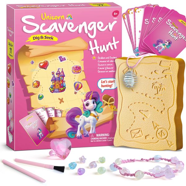 Unicorn Toys Dig Kit - Dig Out Unicorn & Charms and Make Your Own Bracelet, Necklace and Ring