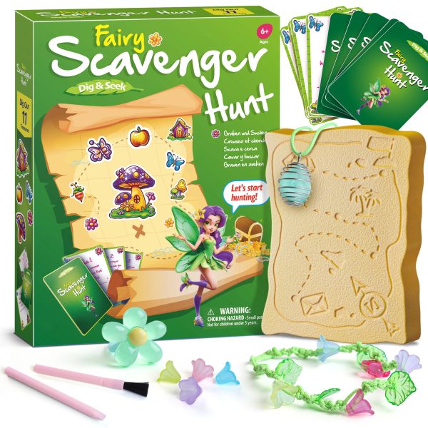 Fairy Toys Dig Kit - Dig Out Flower & Charms and Make Your Own Bracelet, Necklace and Ring