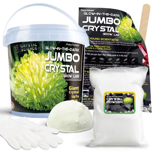 Crystal Growing Kit for Kid,Jumbo Glow-in-the-Dark Crystal Growing Kit