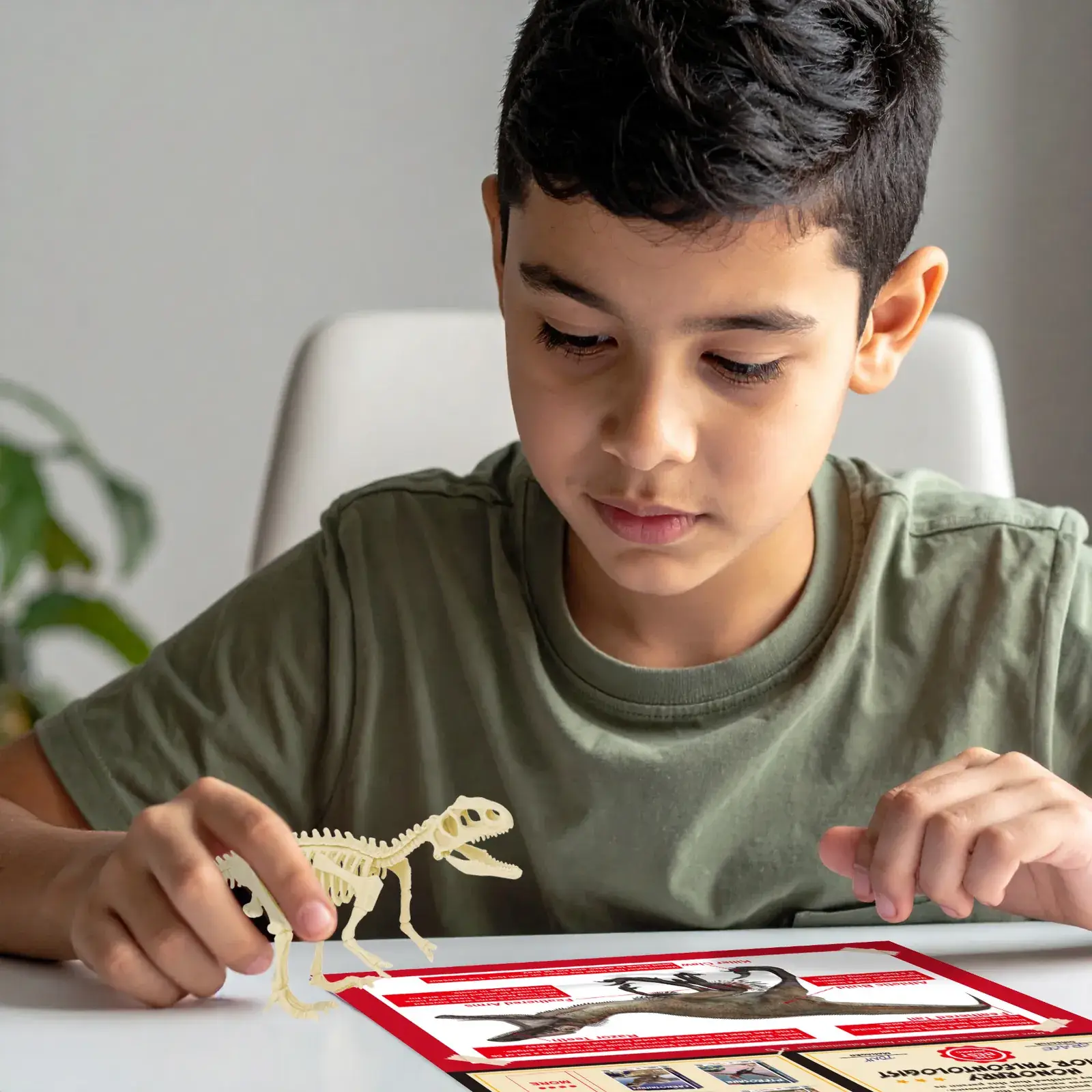 Kids Dinosaur Fossil Digging Kit, Dig Up Dinosaurs Skeleton Set, Dino Fossil - Image 7