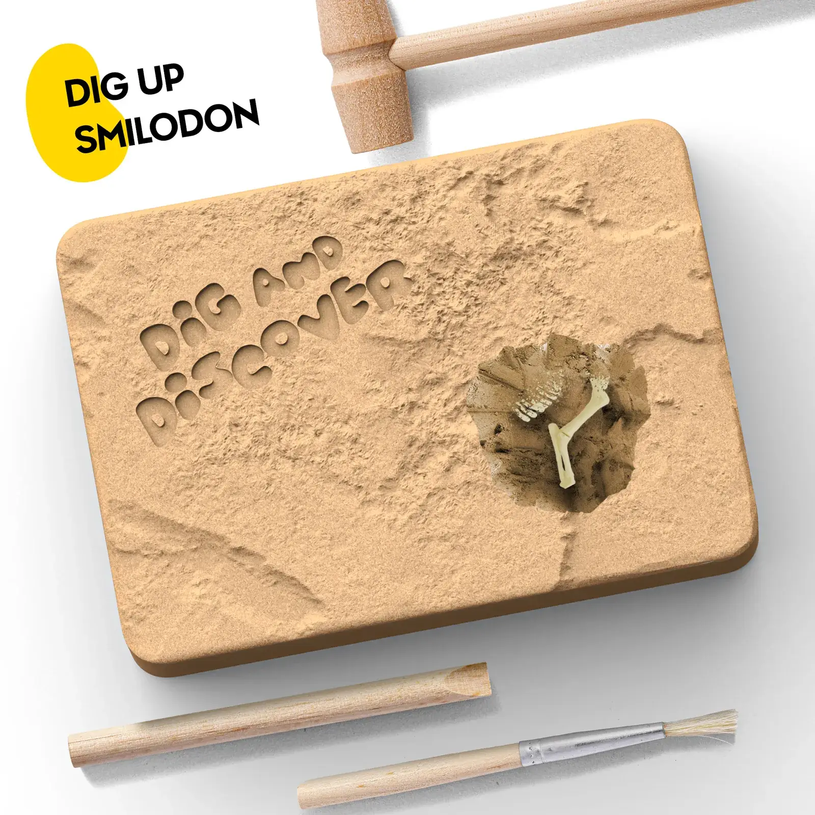 Smilodon Saber-Toothed Tiger Dig Kit for Kids - STEM Paleontology Toy, Excavate & Assemble Skeleton - Image 3
