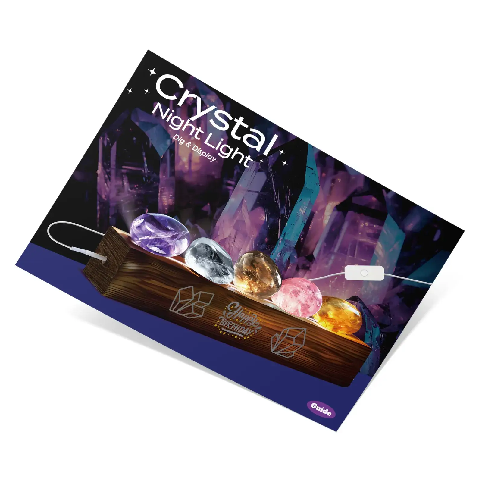 Crystal Night Light Dig Kit – Excavate 6 Crystals & Build a USB Display (Ages 6+) - Image 6