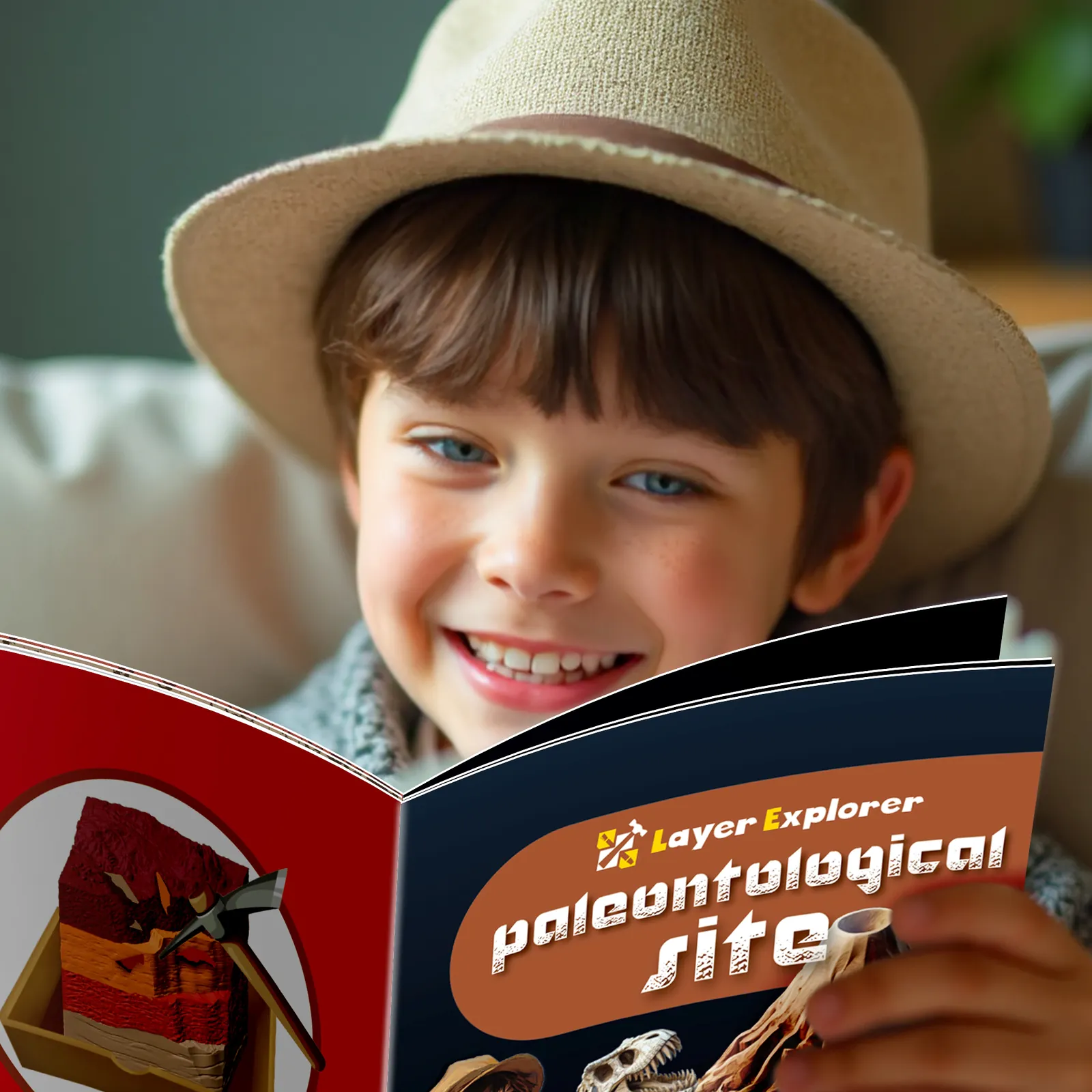 Paleontological Site Fossil Digging Kit for kids, Dig Up 4 Geological Eras with Dinosaur Fossil, Rock - Image 7