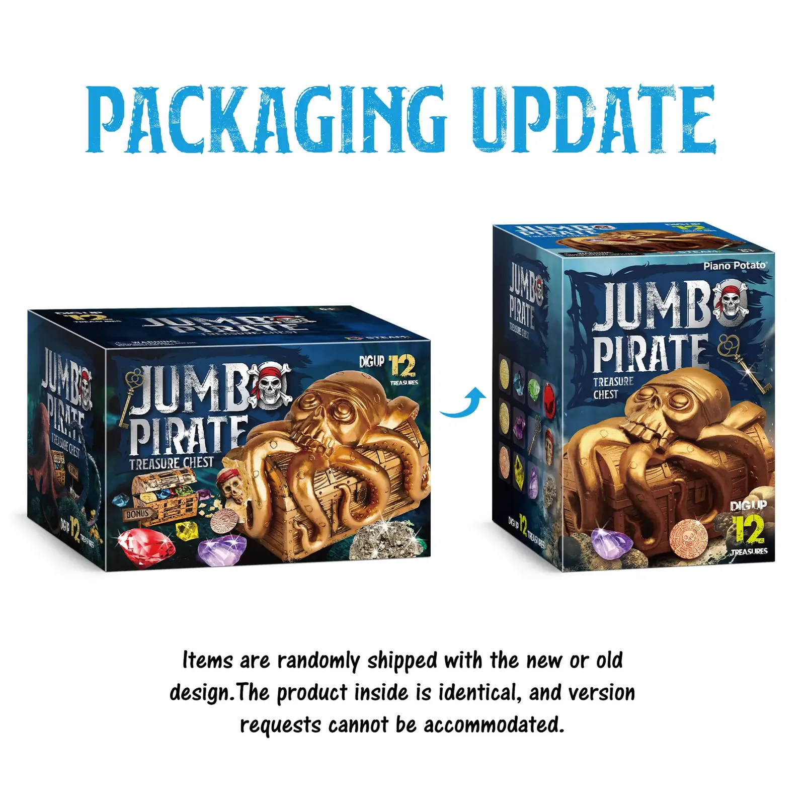 Jumbo Pirate Dig Kit – 12 Treasures, Mini Chest & Map - Image 10