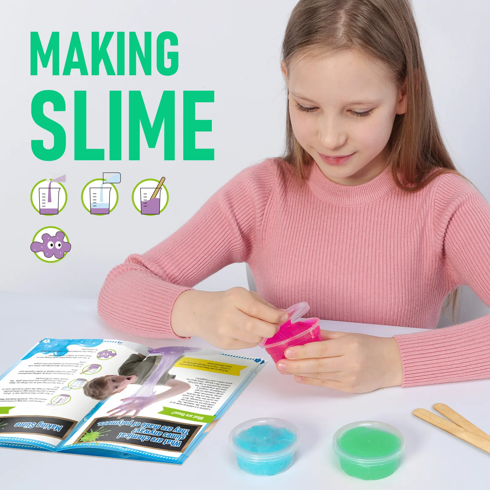 Slime Science Kit - DIY Slime Making Set with Ghost Mold, Foam Beads & Storage Containers - Image 7