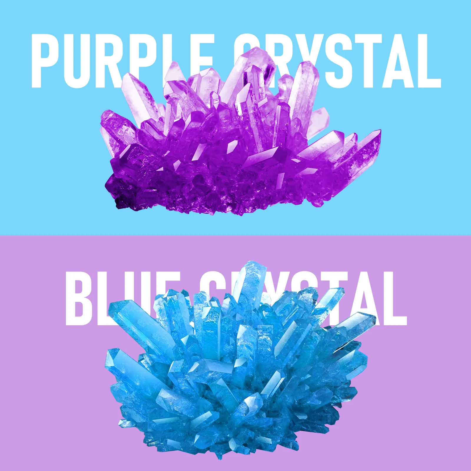 Glowing Crystal Grow Kit - Grow 2 Glow-in-the-Dark Sparkly Crystals - Image 4