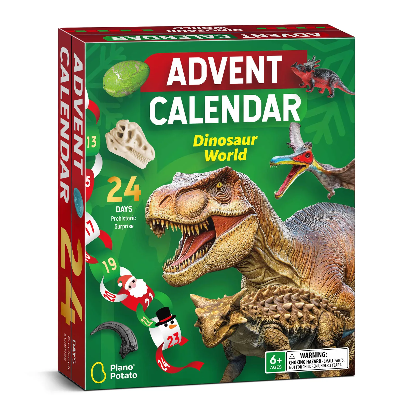 Dinosaur World Advent Calendar for Kids - 24 Days Prehistoric Surprise Christmas Countdown - Image 2