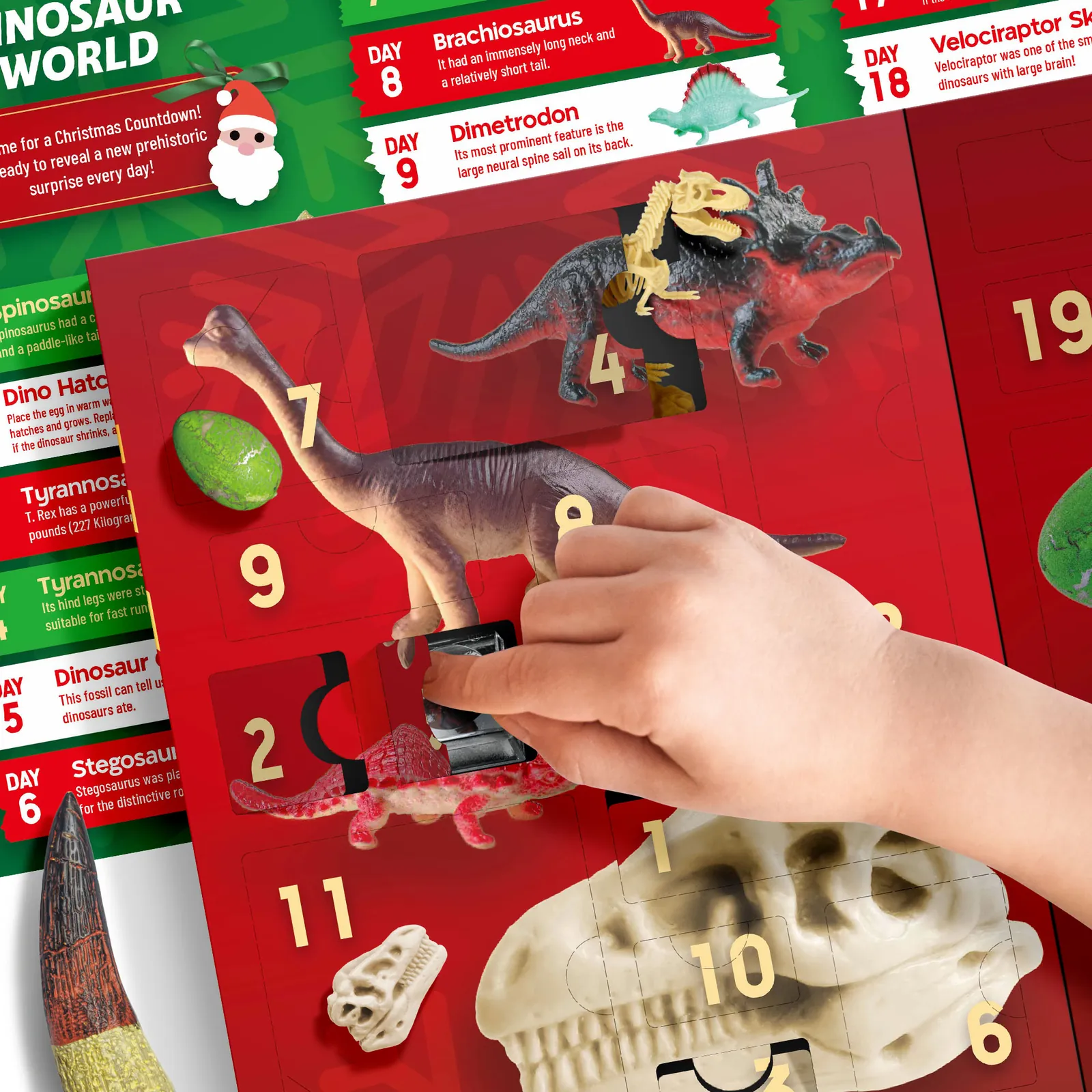 Dinosaur World Advent Calendar for Kids - 24 Days Prehistoric Surprise Christmas Countdown - Image 3