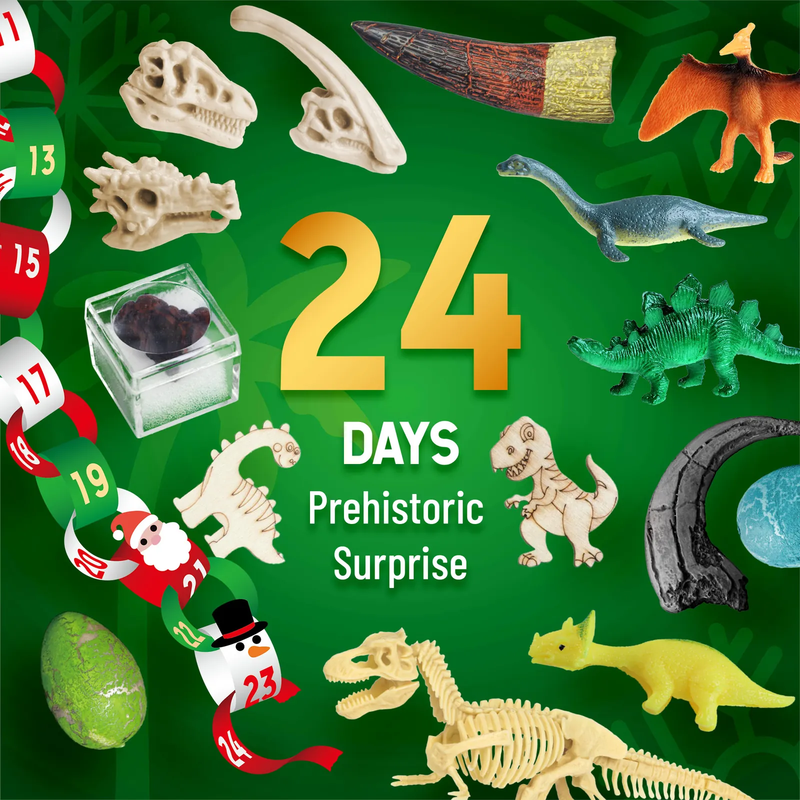 Dinosaur World Advent Calendar for Kids - 24 Days Prehistoric Surprise Christmas Countdown - Image 4