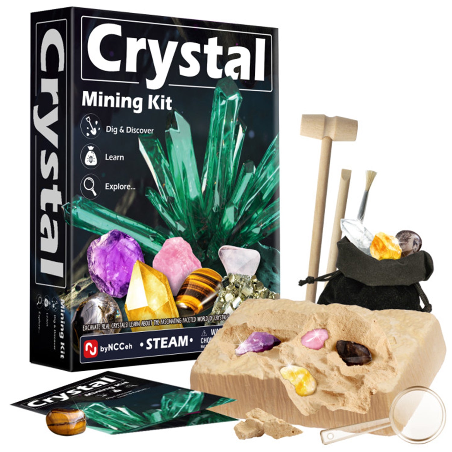 Crystal Dig Kit – 8-Crystal Discovery Excavation Set - Image 3
