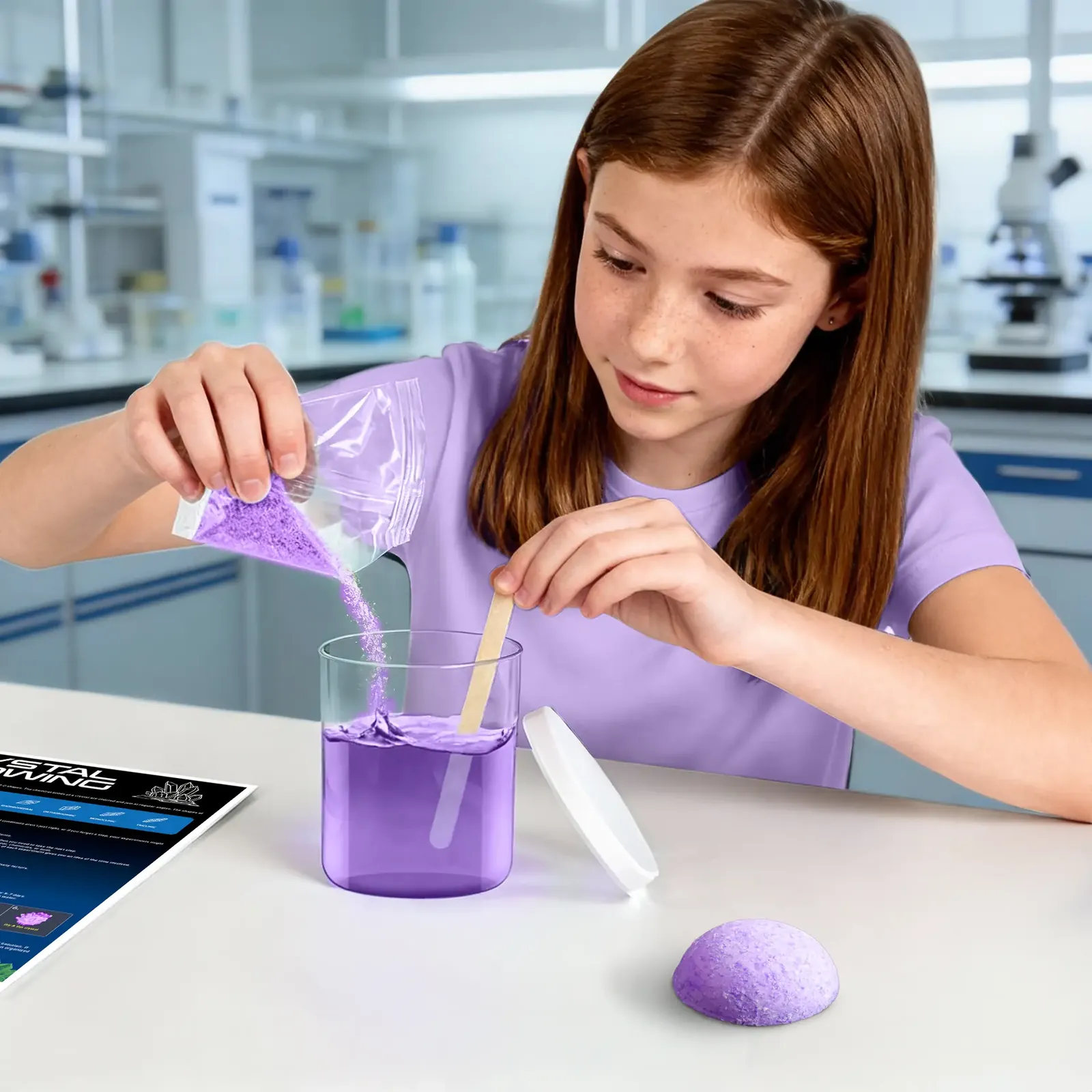 Crystal Growing Kit for Kids, Purple DIY Crystal Science Experiment Set, Grow Your Own Crystals - Image 8