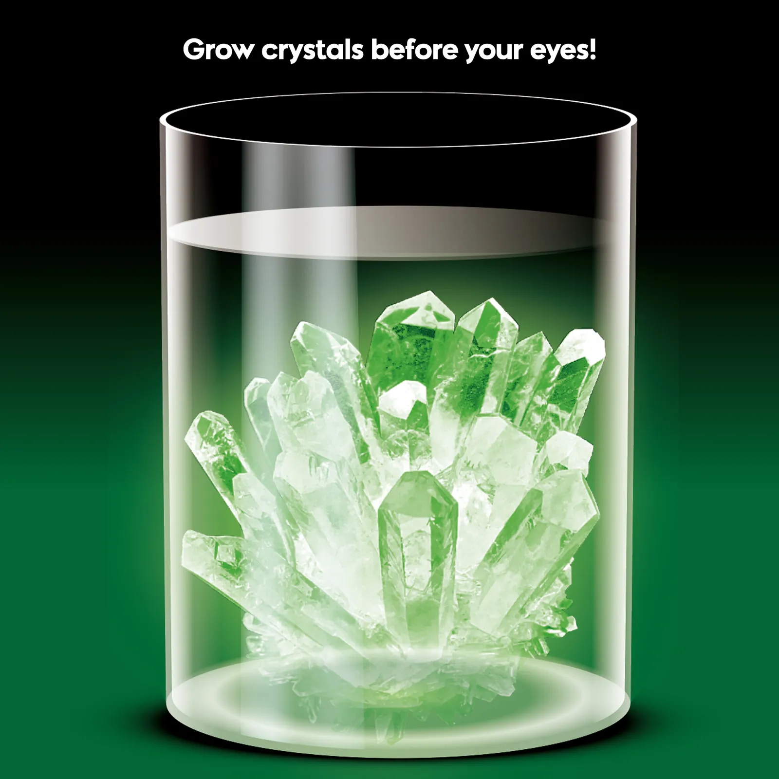 Crystal Growing Kit for Kids, Green DIY Crystal Science Experiment Set, Grow Your Own Crystals - Image 3