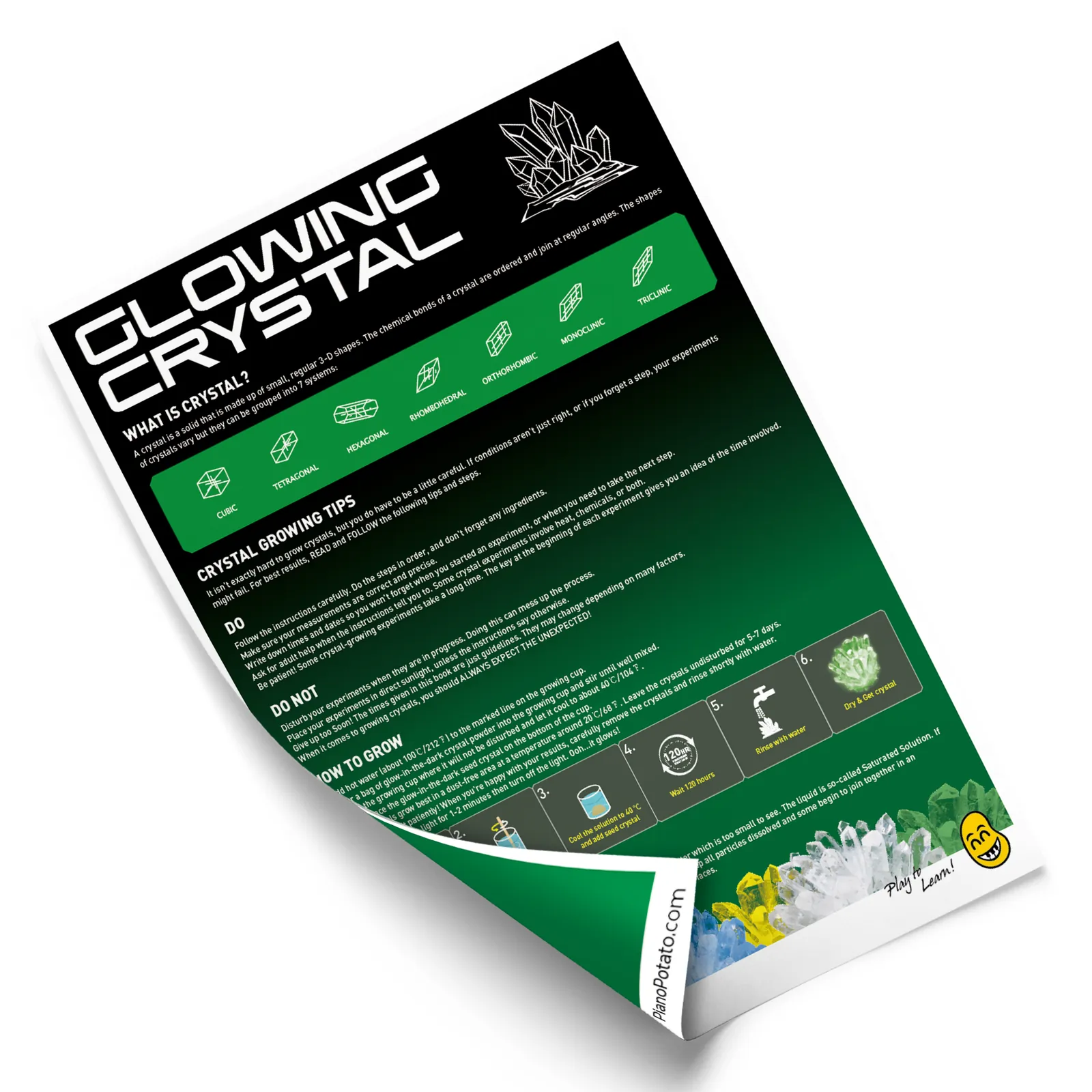 Crystal Growing Kit for Kids, Green DIY Crystal Science Experiment Set, Grow Your Own Crystals - Image 6