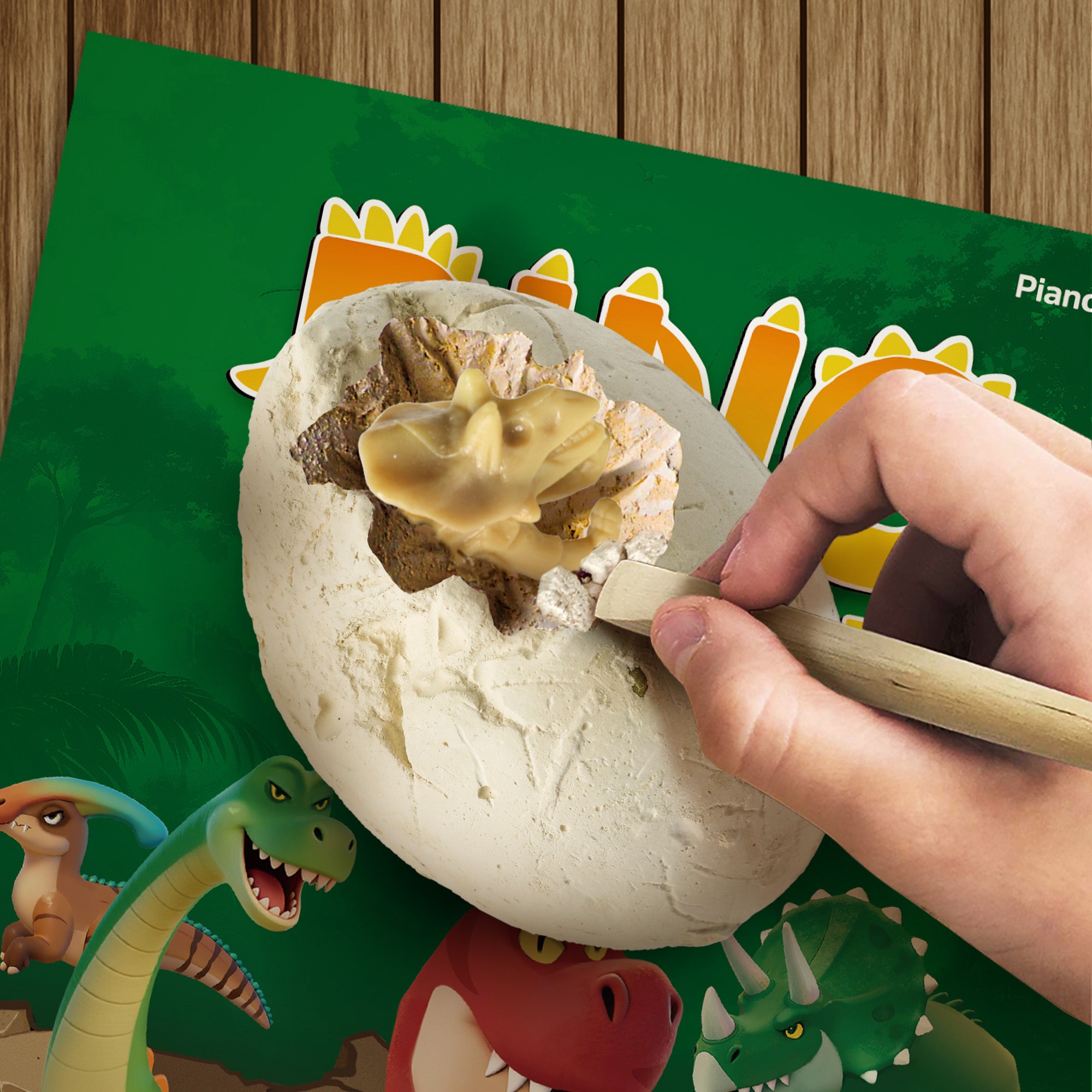 Piano Potato 5-in-1 Dinosaur Skeleton Dig Kit – STEM Fossil Excavation Set - Image 2