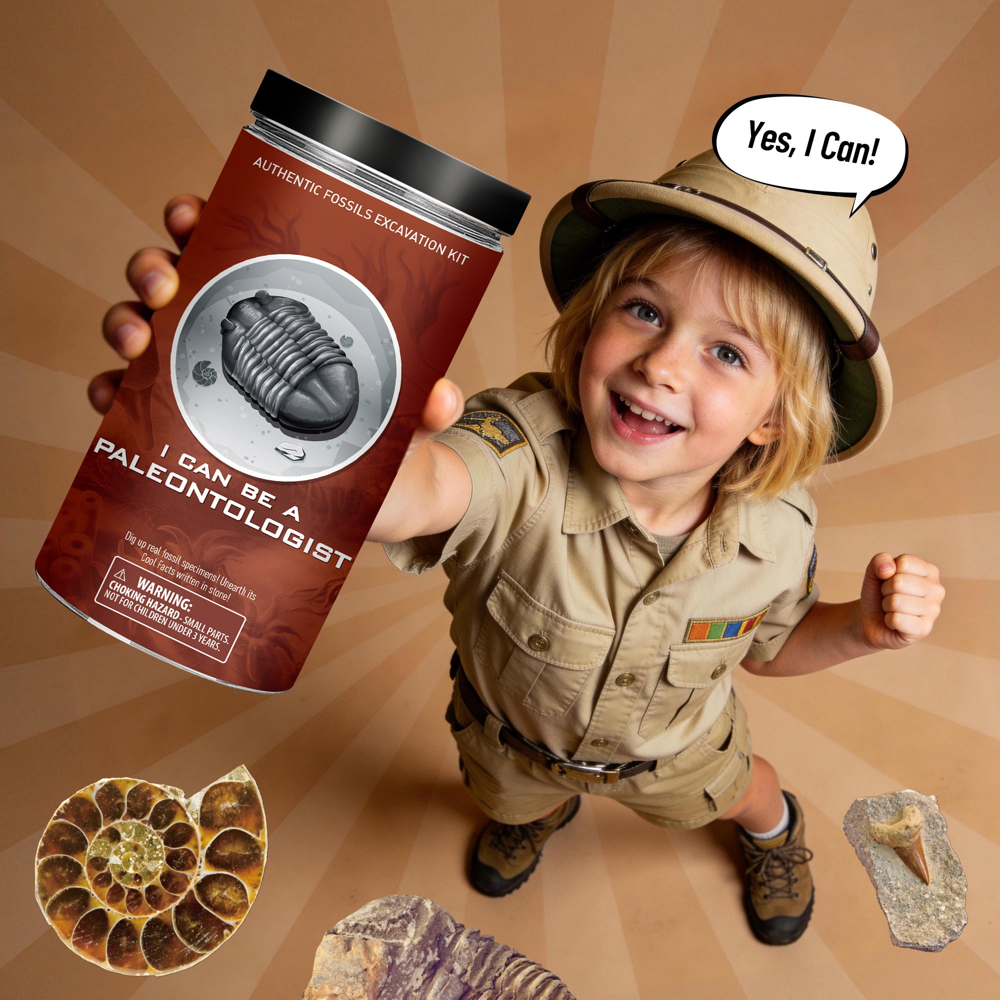 Piano Potato I Can Be a Paleontologist – Authentic Fossils Excavation Kit - Image 5