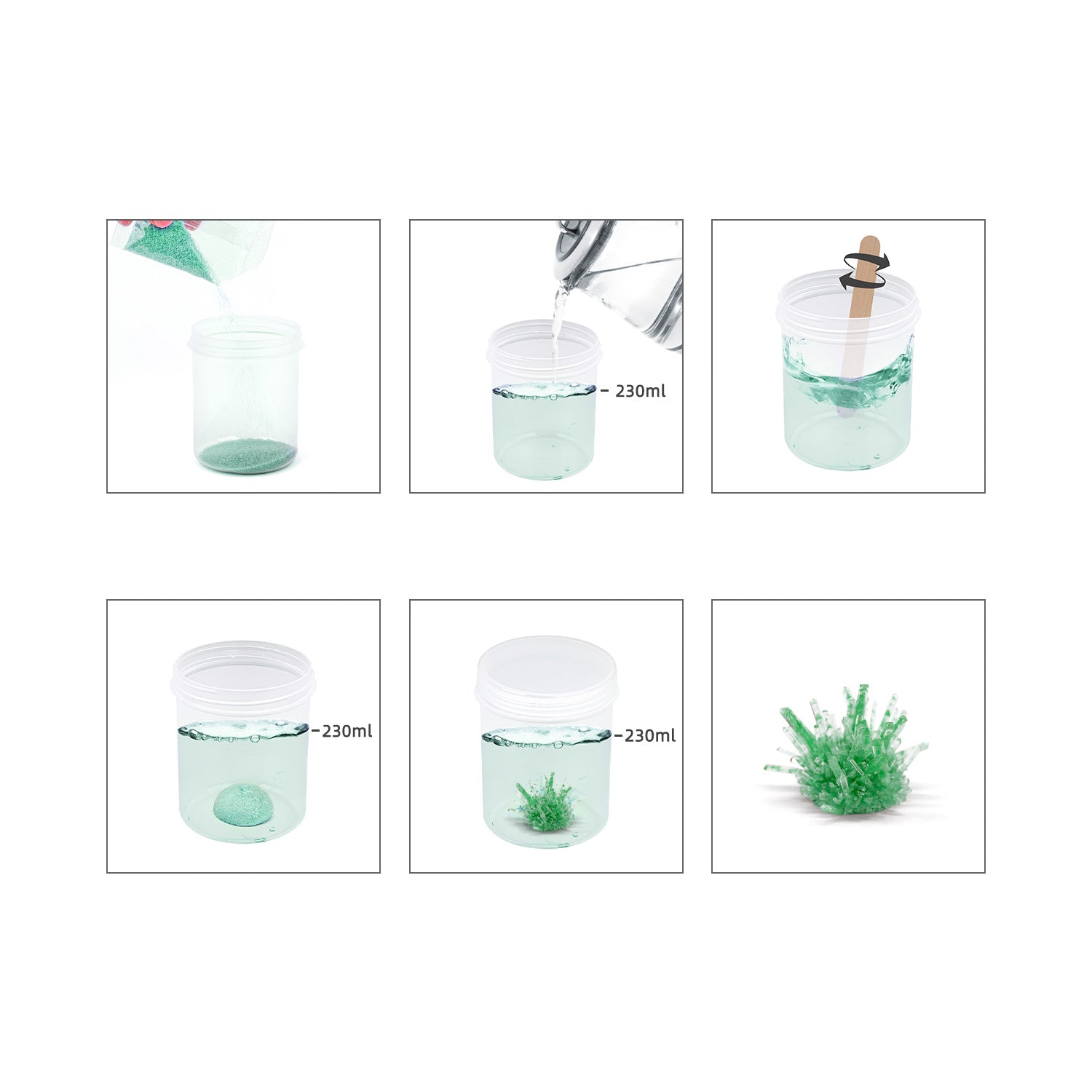 Piano Potato Crystal Growing Kit – Green Crystal - Image 2