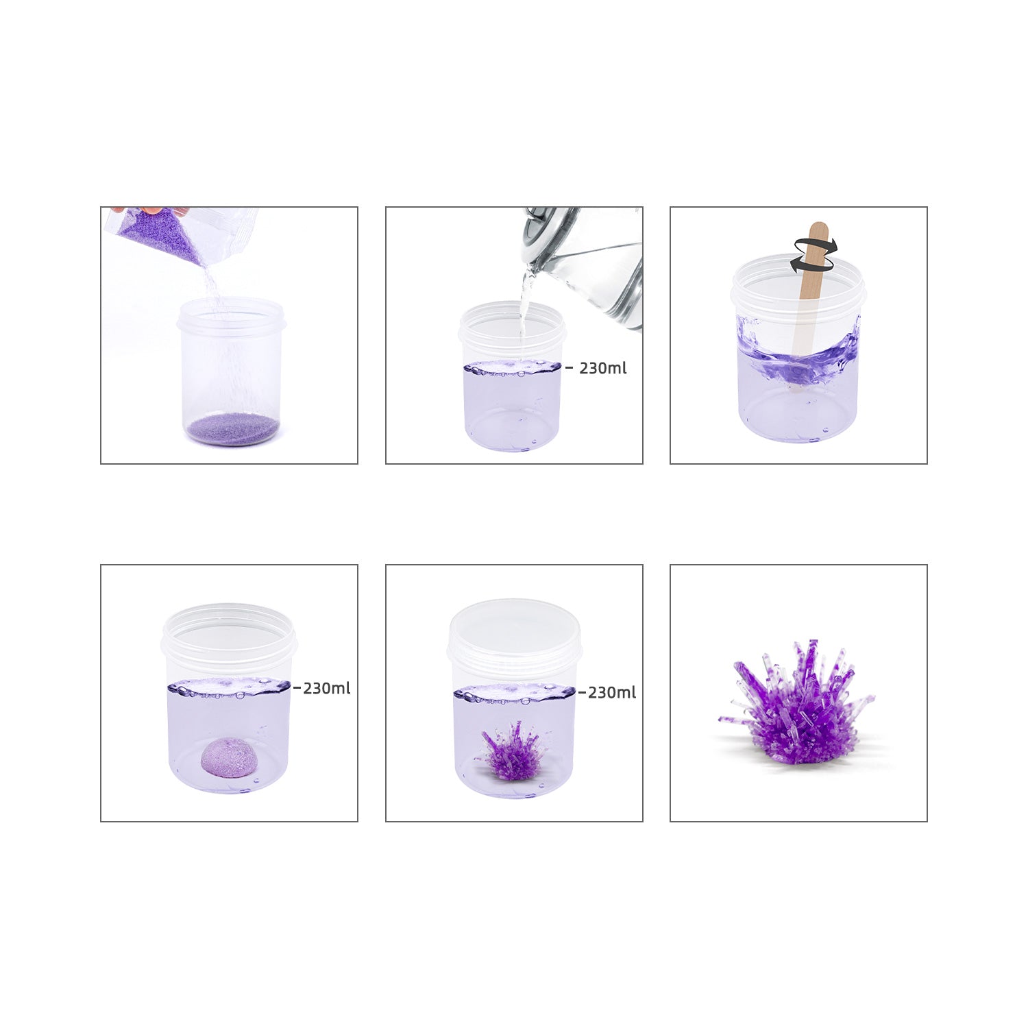 Piano Potato Crystal Growing Kit – Purple Crystal - Image 2