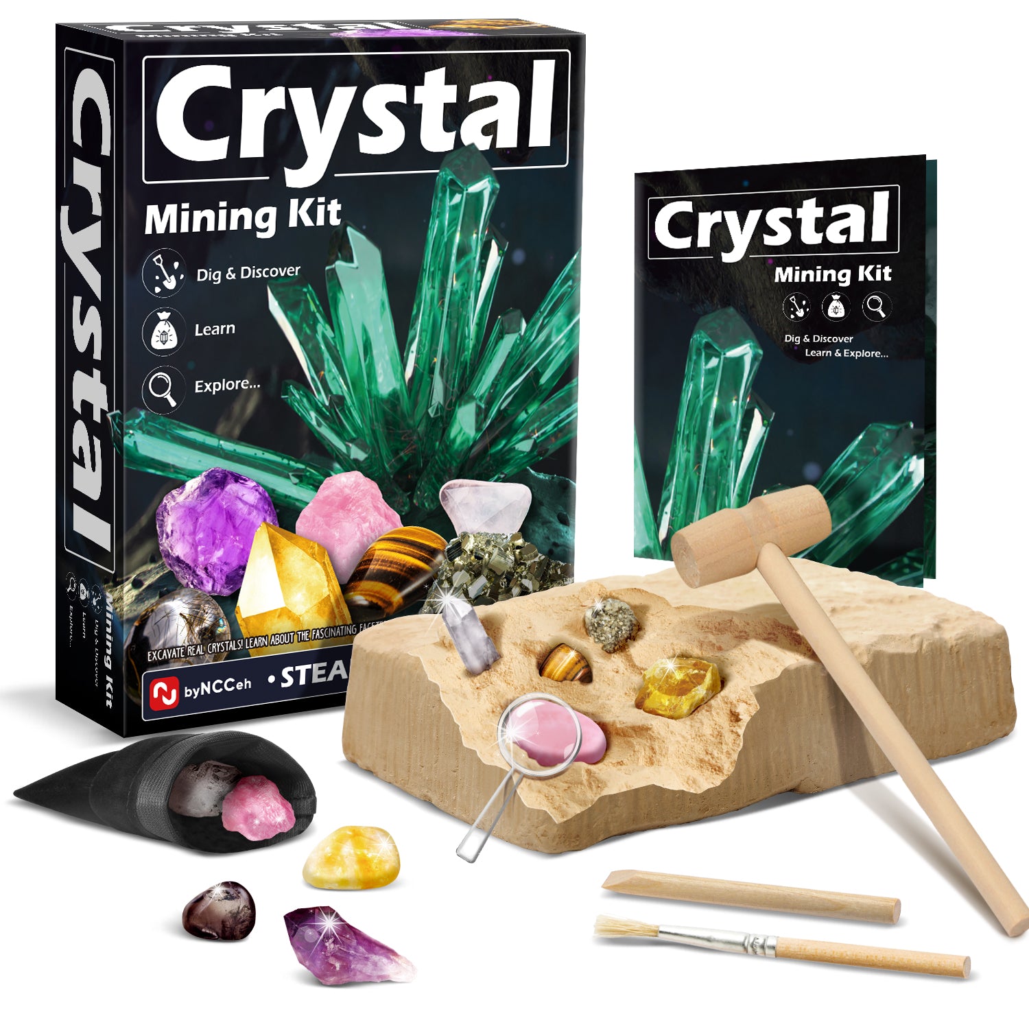 Crystal Dig Kit – 8-Crystal Discovery Excavation Set - Image 2
