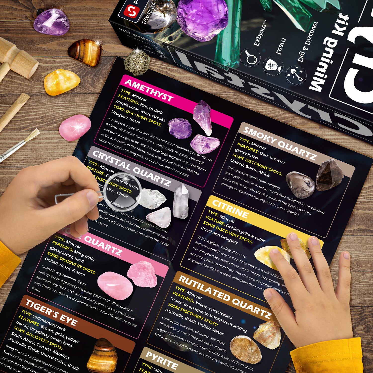 Crystal Dig Kit – 8-Crystal Discovery Excavation Set - Image 4