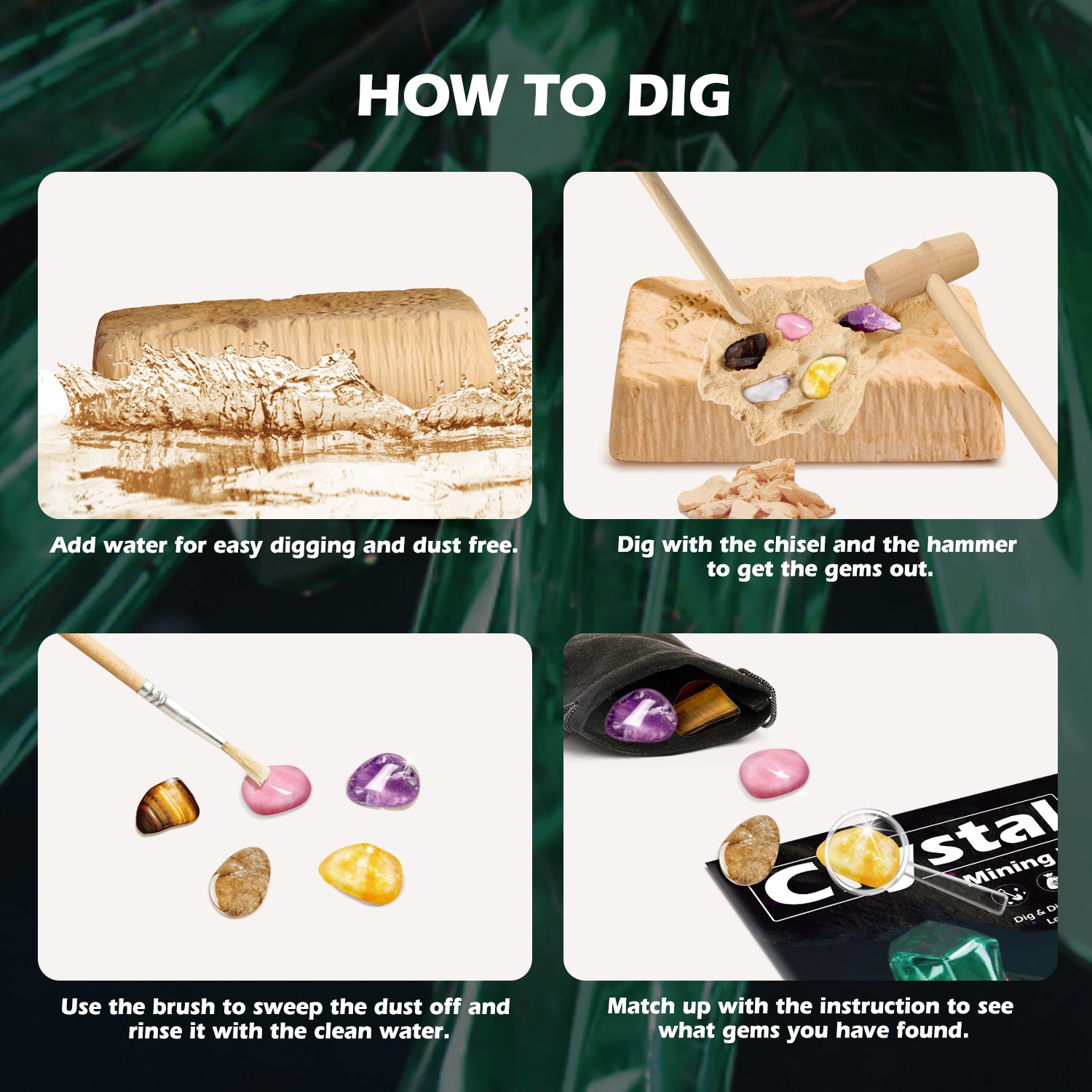 Crystal Dig Kit – 8-Crystal Discovery Excavation Set - Image 5
