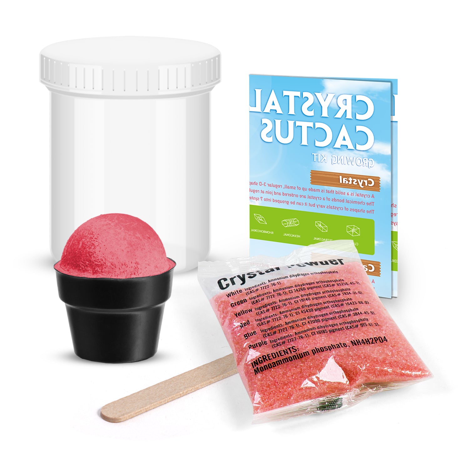 Piano Potato Crystal Cactus Growing Kit – Red Crystals, Ages 8+ - Image 4