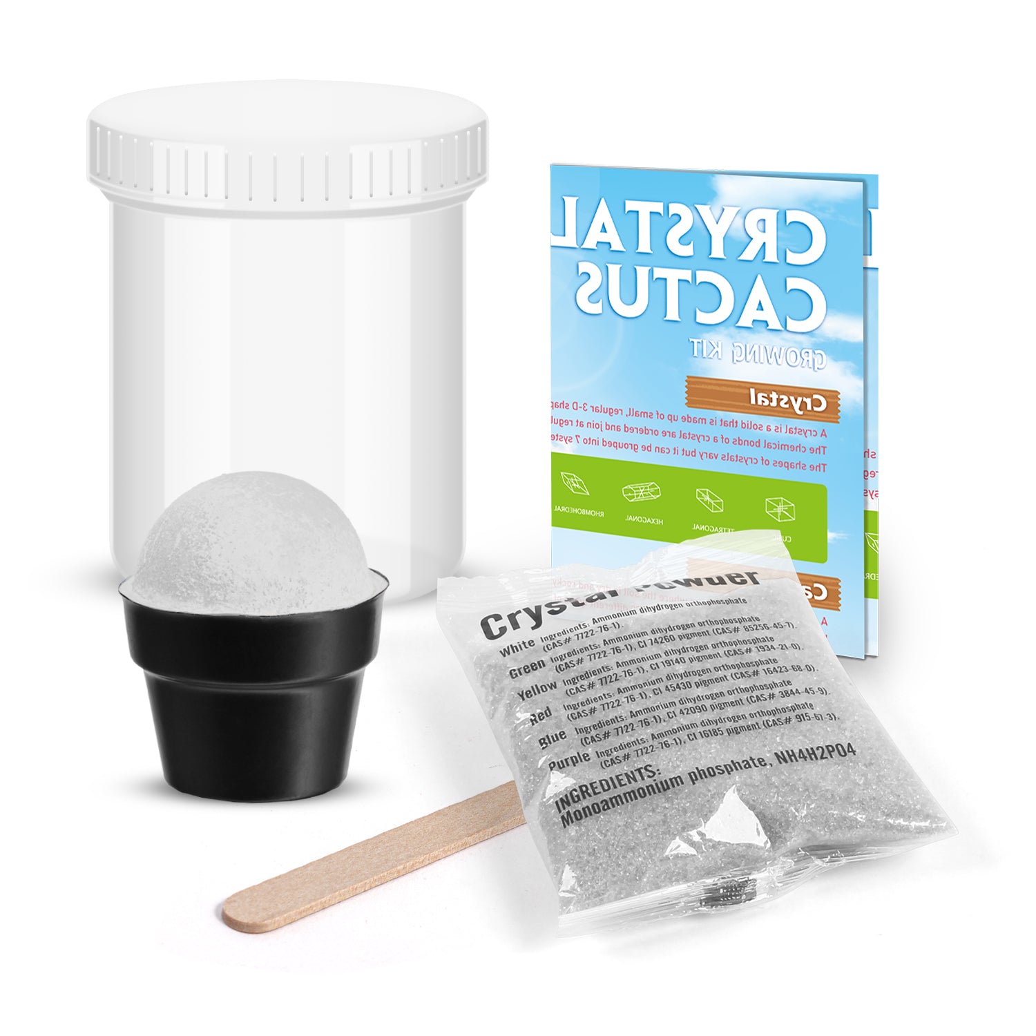 Piano Potato Crystal Cactus Growing Kit – Clear Crystals, Ages 8+ - Image 4