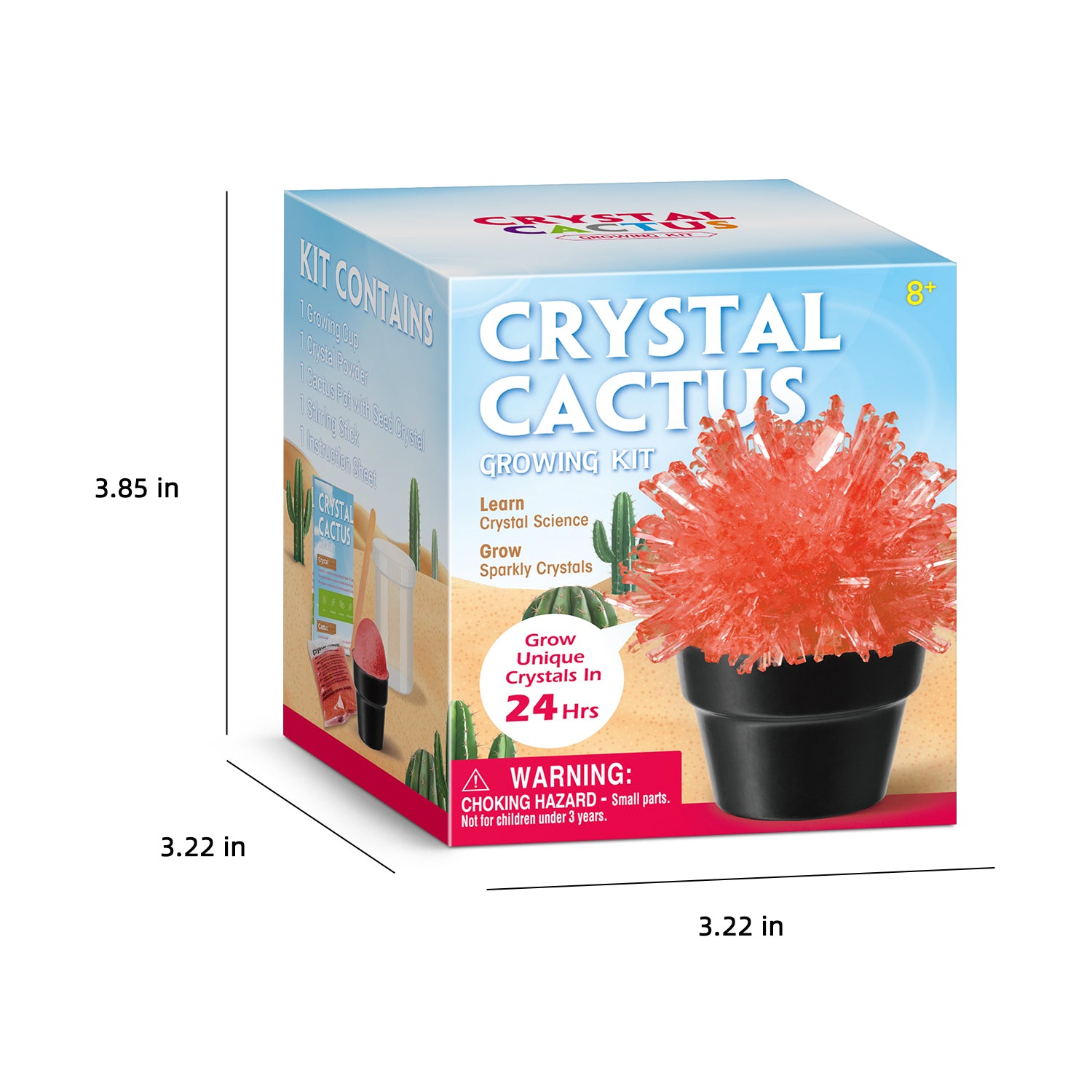 Piano Potato Crystal Cactus Growing Kit – Red Crystals, Ages 8+ - Image 6