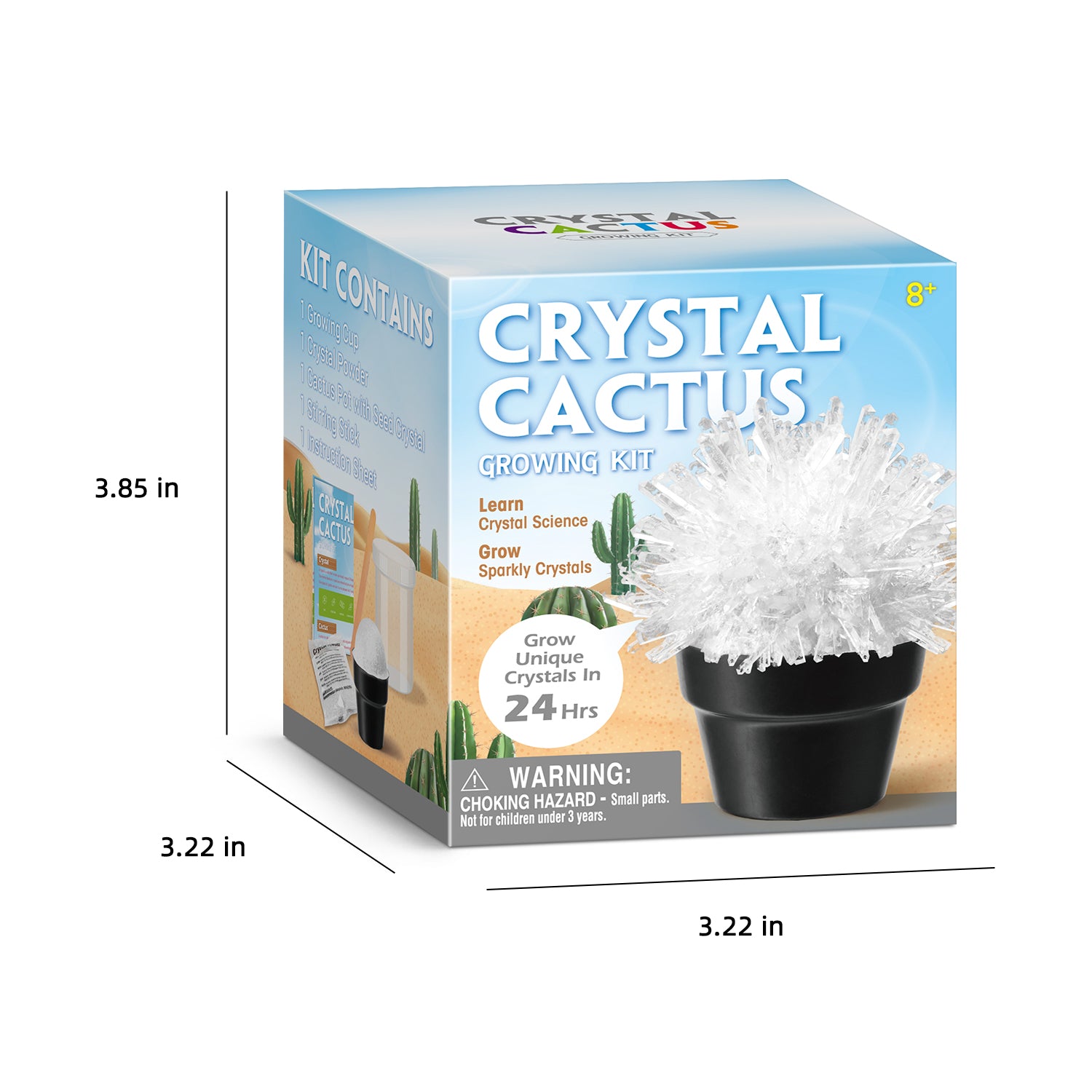 Piano Potato Crystal Cactus Growing Kit – Clear Crystals, Ages 8+ - Image 6