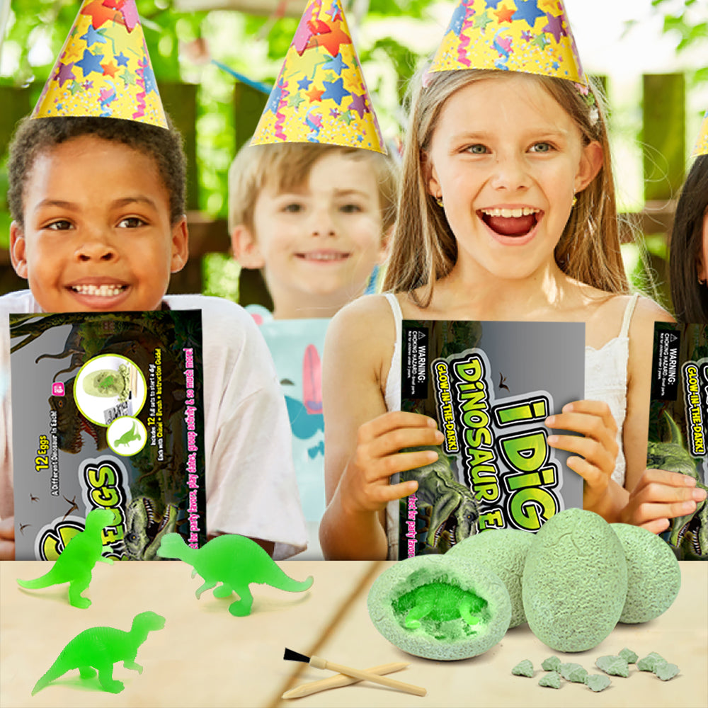 Glow-in-the-Dark Dinosaur Egg Dig Kits – 12 Pack - Image 7