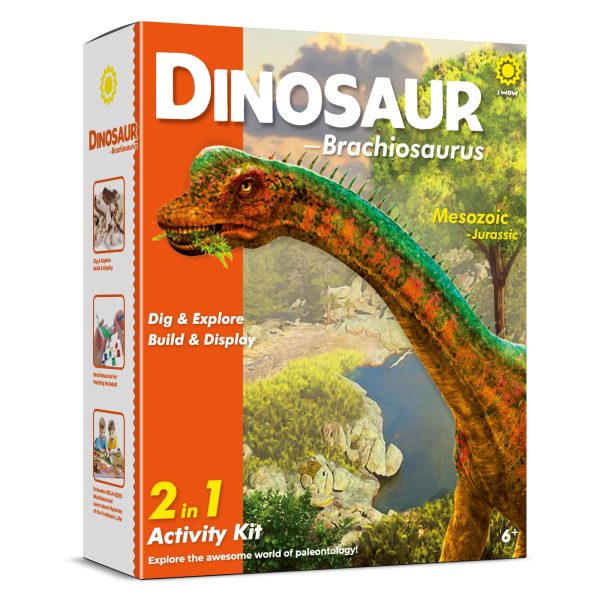 Piano Potato Brachiosaurus Dinosaur Dig & Paint Kit – 2-in-1 Excavation Activity