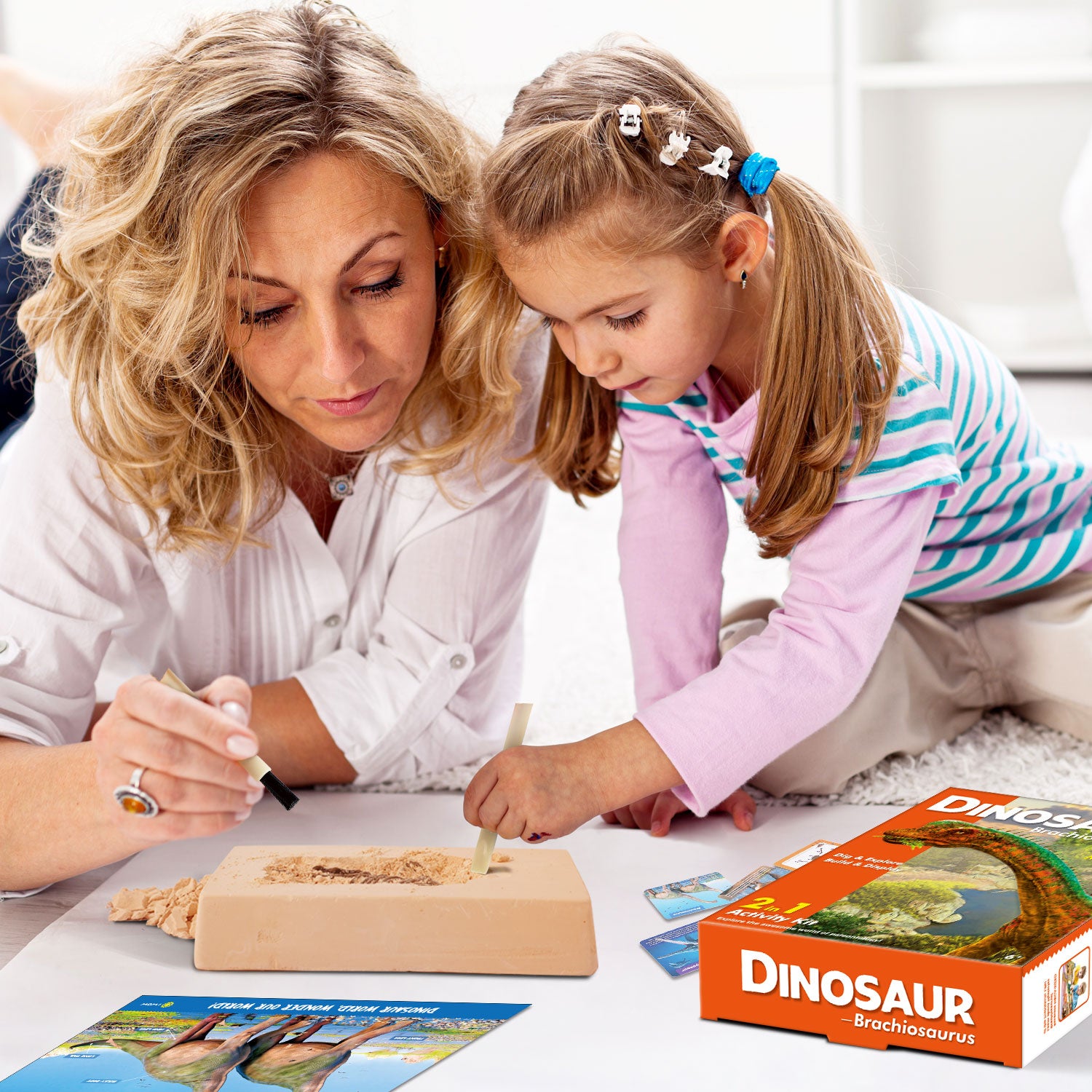 Piano Potato Brachiosaurus Dinosaur Dig & Paint Kit – 2-in-1 Excavation Activity - Image 6