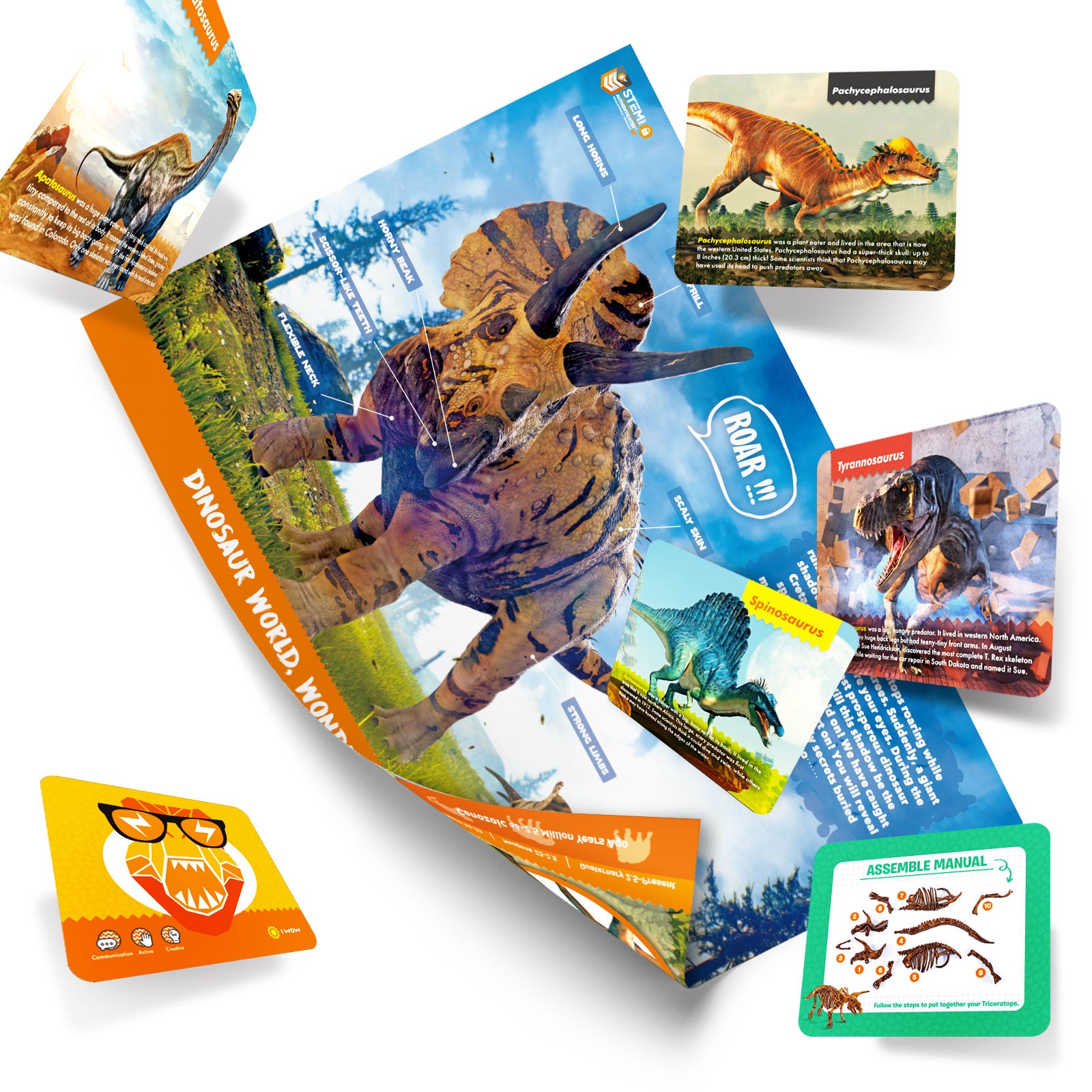 Dinosaur Triceratops Fossil Digging Kit for Kids 6+, 2-in-1 Dig & Build Educational Toy, Excavation Adventure with Paintable Model, Complete Paleontology Gift Set - Image 5