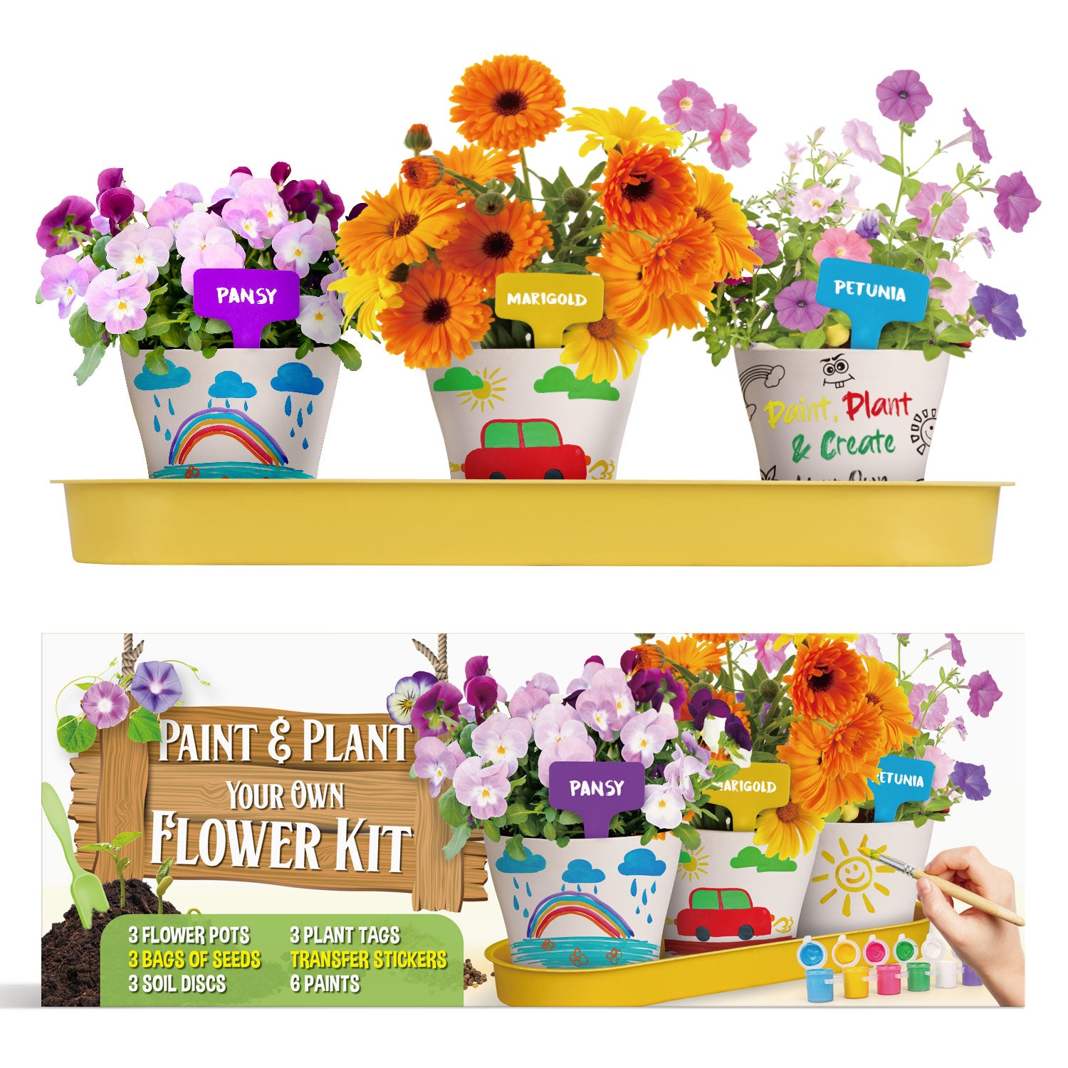 Piano Potato Paint & Plant Flower Growing Kit for Kids – DIY Garden Craft Set - Image 2