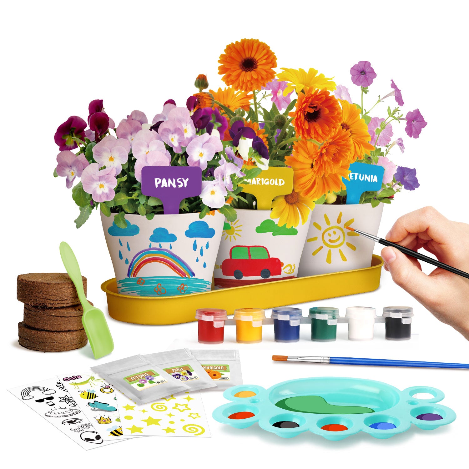 Piano Potato Paint & Plant Flower Growing Kit for Kids – DIY Garden Craft Set - Image 4