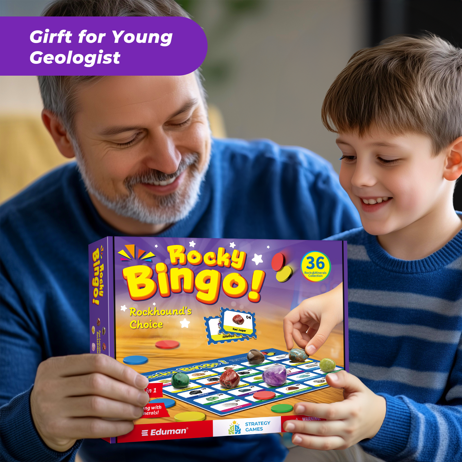 Rocky Bingo – 36 Rocks & Minerals Collection Game - Image 6
