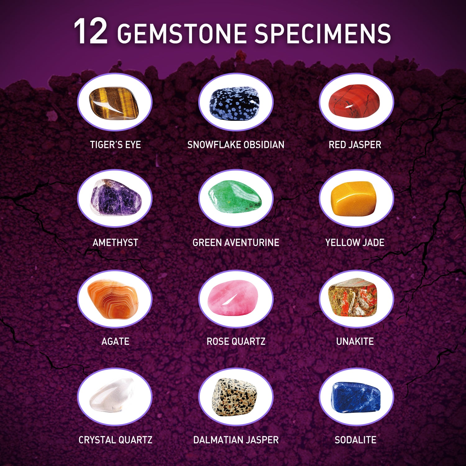Gamerside Gemstones Dig Kit - 12 Real Gem Mining Blocks - Image 4