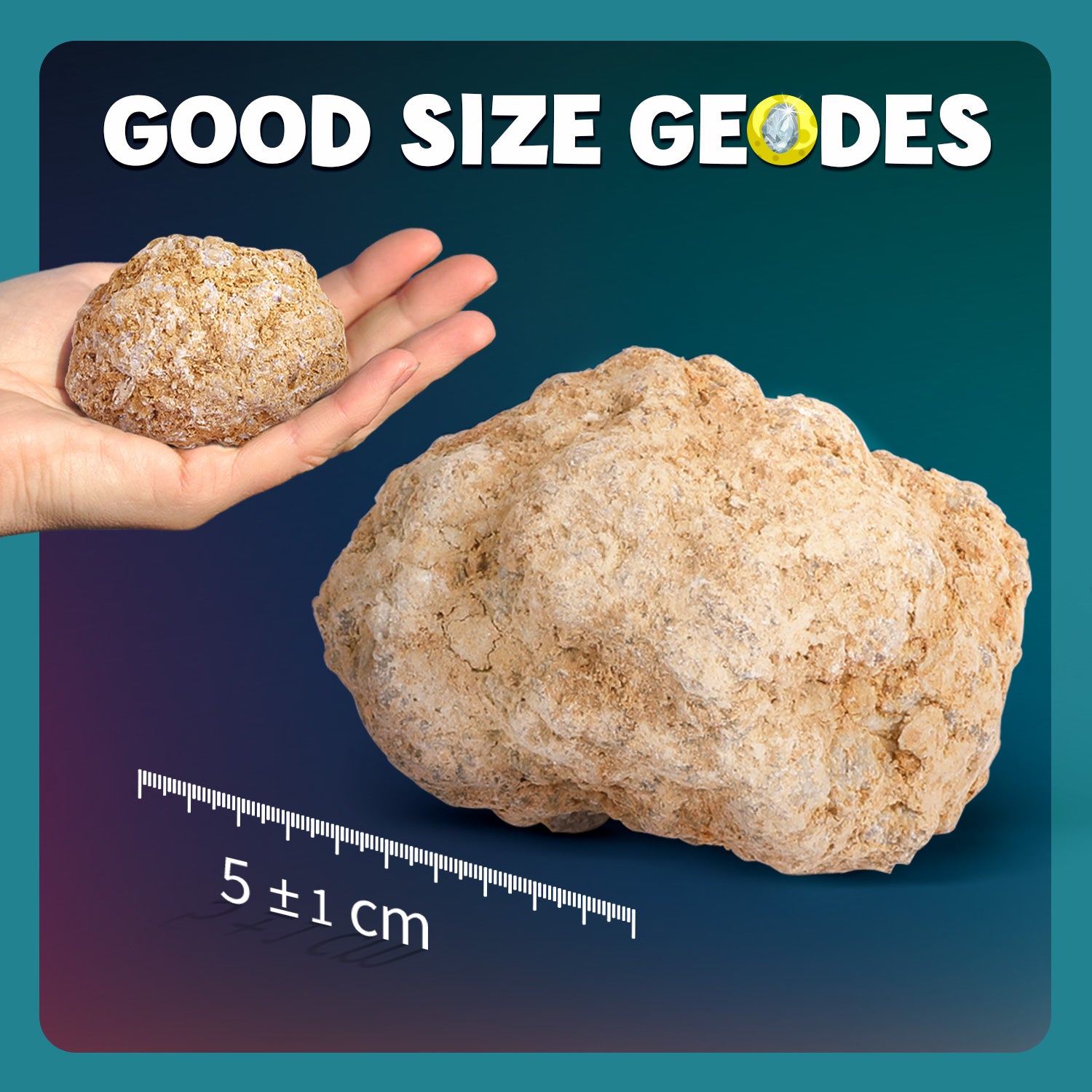 Piano Potato Break Open 4 Premium Geodes Kit with Goggles & Magnifying Glass - Image 6
