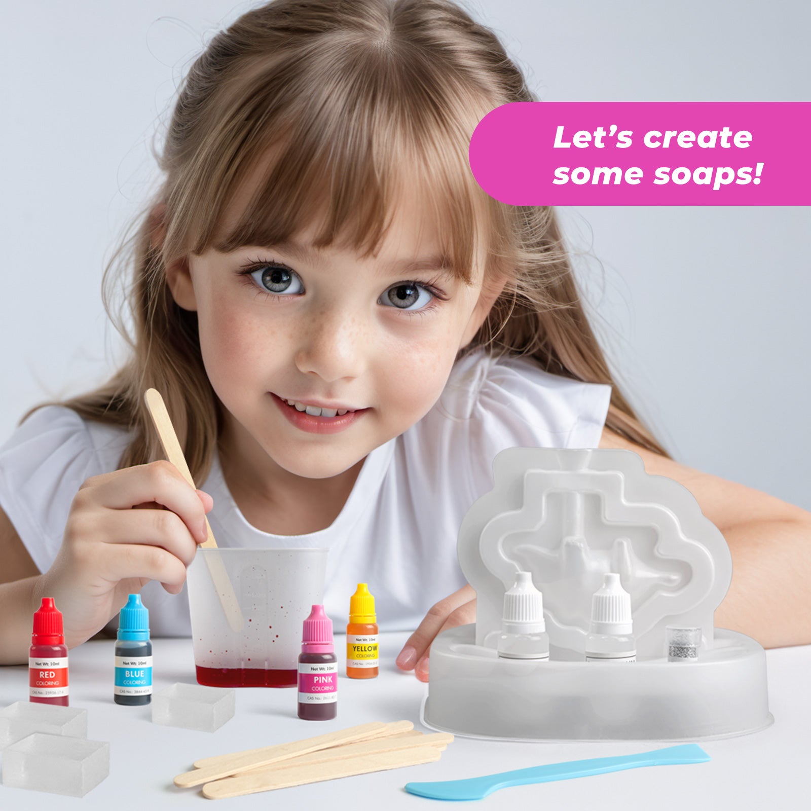 Piano Potato Dino Soap Making Kit for Kids – Make 6 Scented Dinosaur Soaps - Image 3