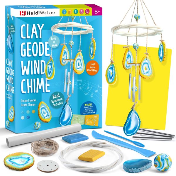 HeidiWalker Clay Geode Wind Chime Craft Kit