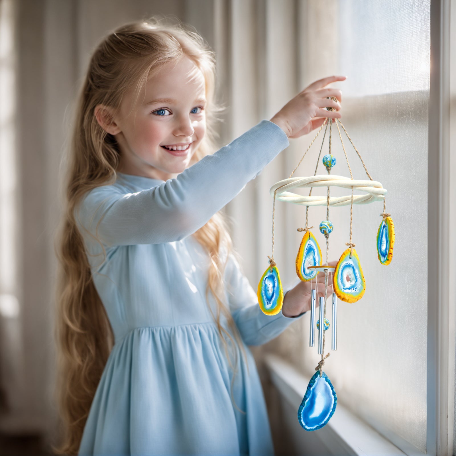 HeidiWalker Clay Geode Wind Chime Craft Kit - Image 4