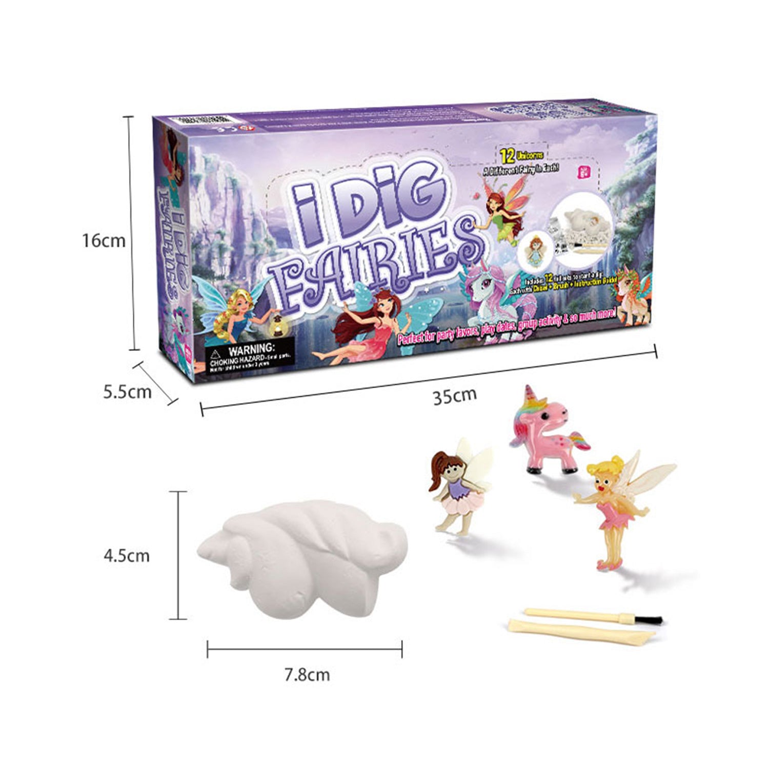 Gamerside Fairy Unicorn Digging Toys for Kids - Premium Excavation Kit,Magical Treasure Hunt Kit with 12 Set, Fairy Unicorn Toys for Girls Party Birthday Gift - Image 5