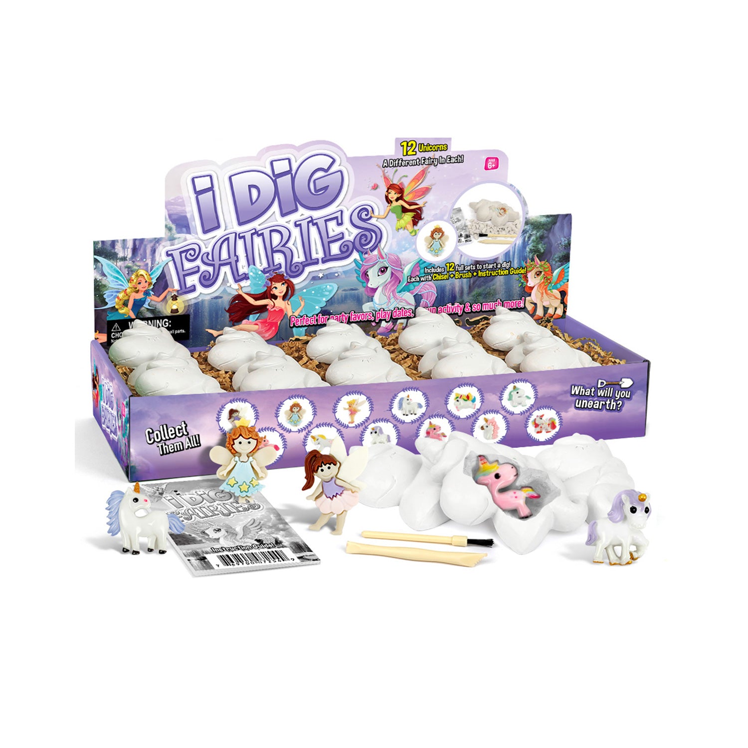 Gamerside Fairy Unicorn Digging Toys for Kids - Premium Excavation Kit,Magical Treasure Hunt Kit with 12 Set, Fairy Unicorn Toys for Girls Party Birthday Gift - Image 7