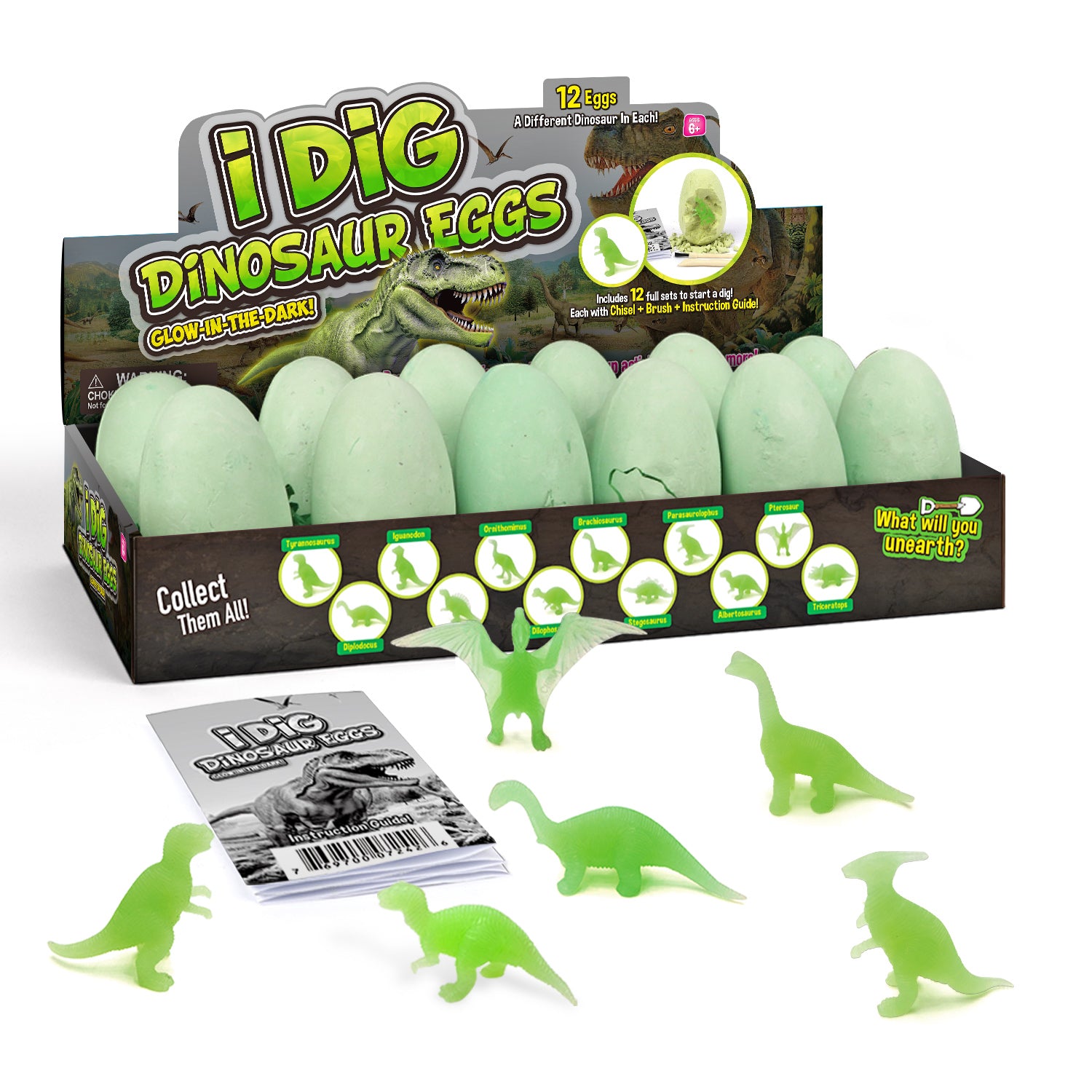Glow-in-the-Dark Dinosaur Egg Dig Kits – 12 Pack - Image 15