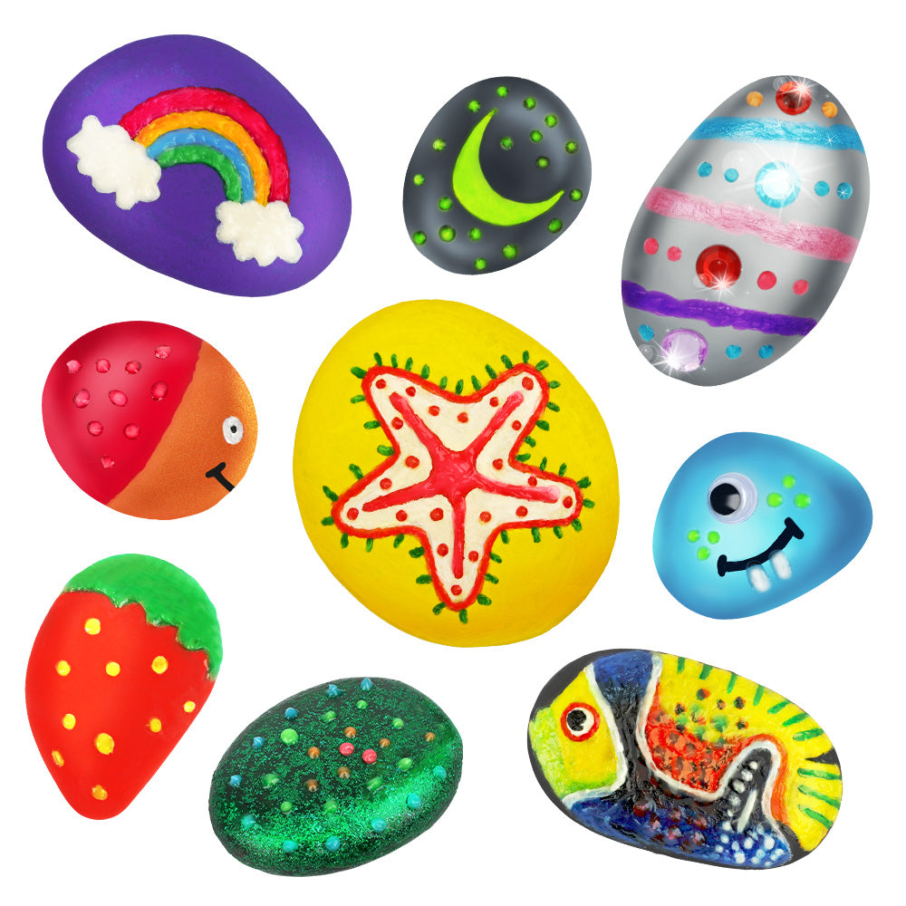 Glow-in-the-Dark Rock Painting Kit – 12 Paints & 3D Glow Colors - Image 6