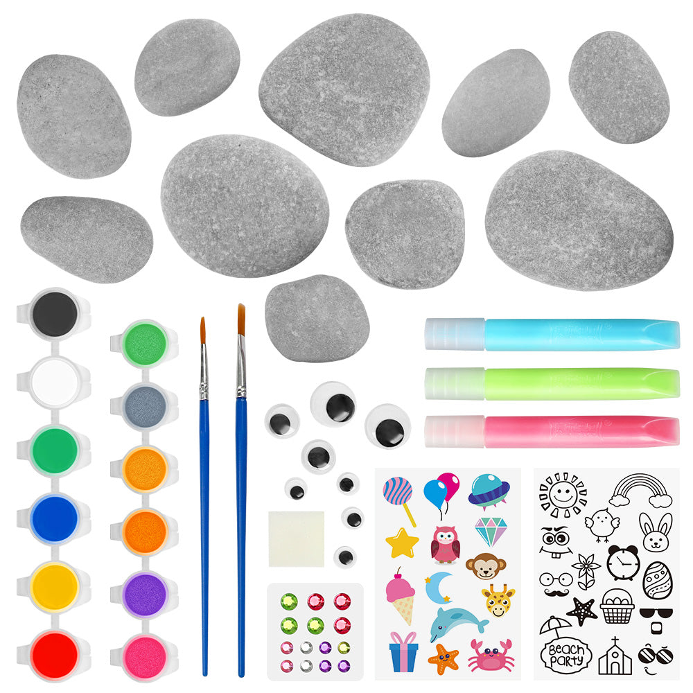 Glow-in-the-Dark Rock Painting Kit – 12 Paints & 3D Glow Colors - Image 7