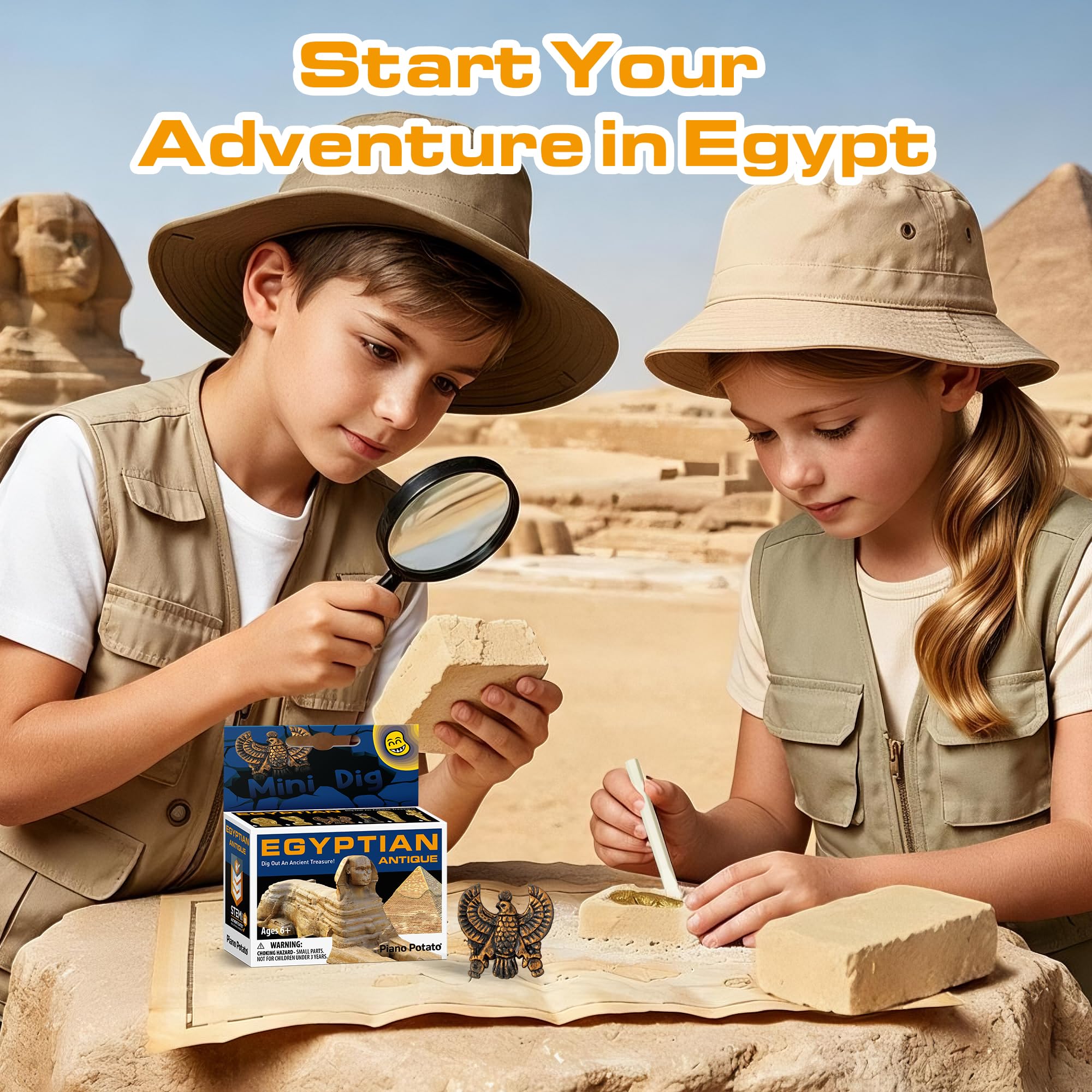 Egyptian Mummy Dig Kit 6 Styles, Archaeology STEM Toy, Girls&Boys Gift 8-12 - Image 5